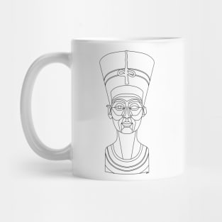 Nefertiti Black Line Mug